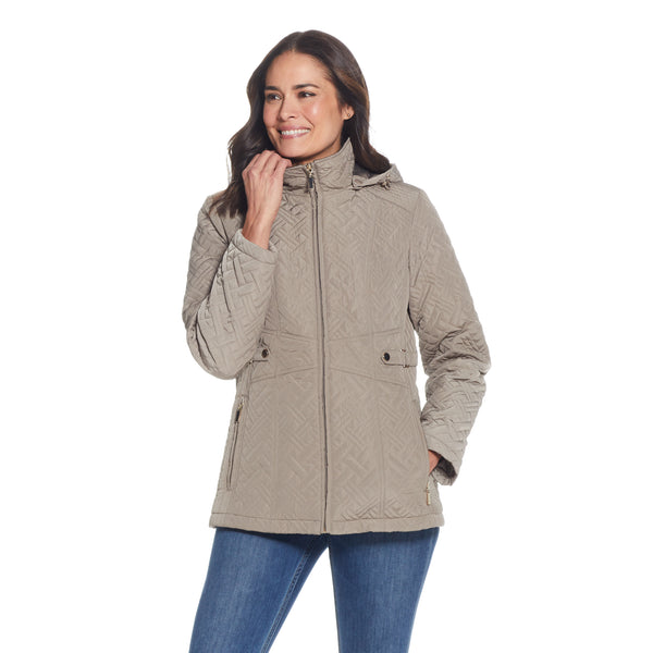 ジャケット・アウター RAINMAKERZEN GARDEN QUILTED HOODED COAT Quilted Hooded Snap Jacket - Men's, Evergreen, XXL at Amazon