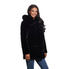 Hooded faux Fur Tiered Jacket