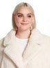 Curly Textured Faux Fur Reefer Coat