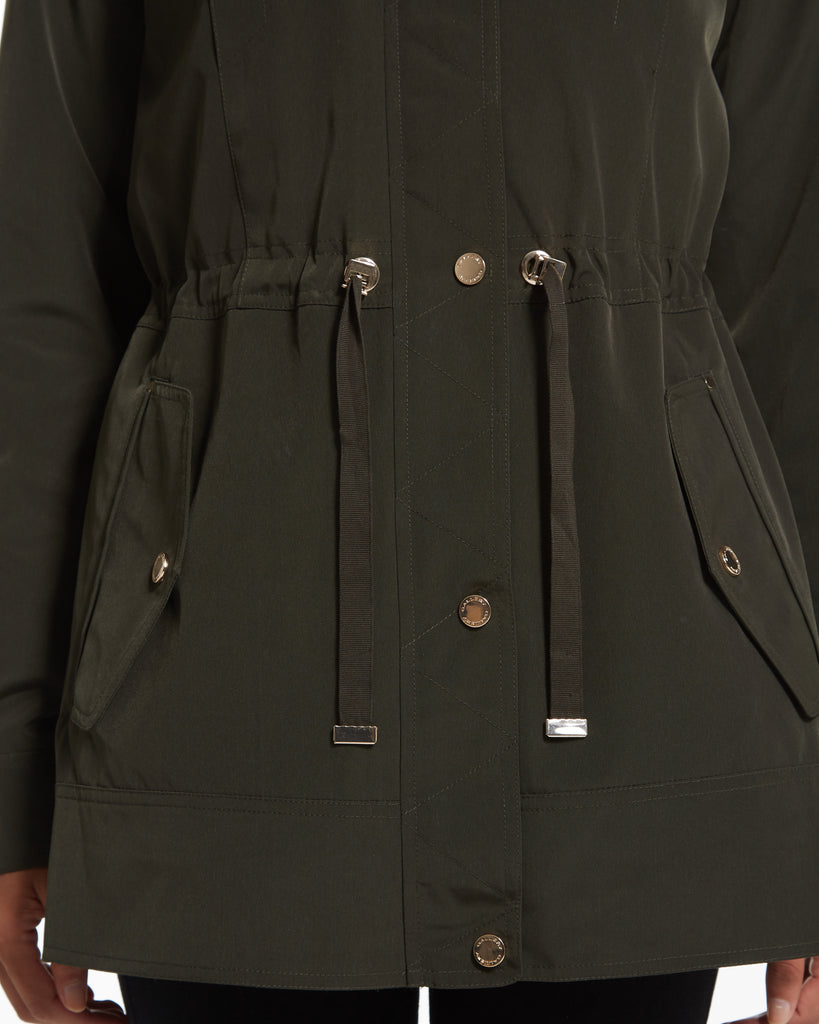 Contemporary Rain Jacket with Removeable Hood